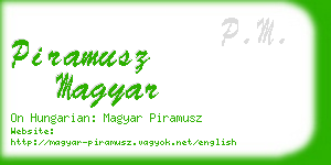 piramusz magyar business card